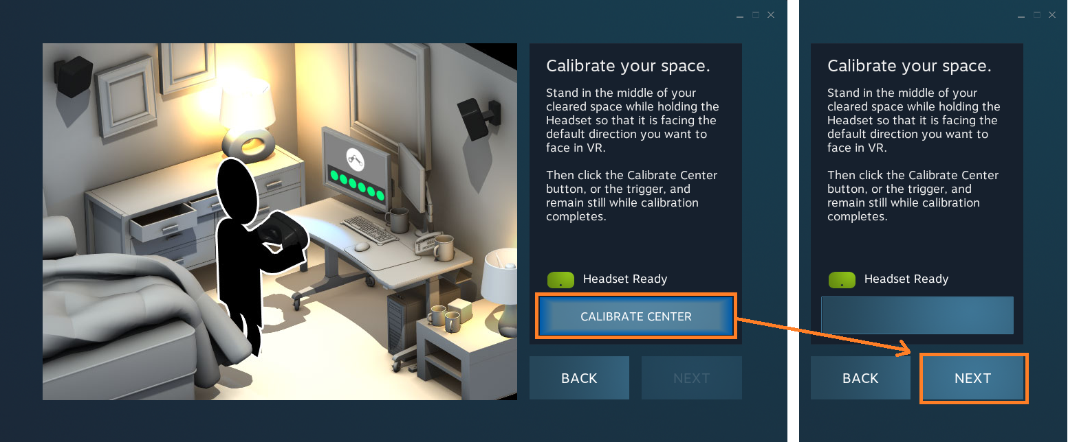 Steamvr room setup clearance oculus